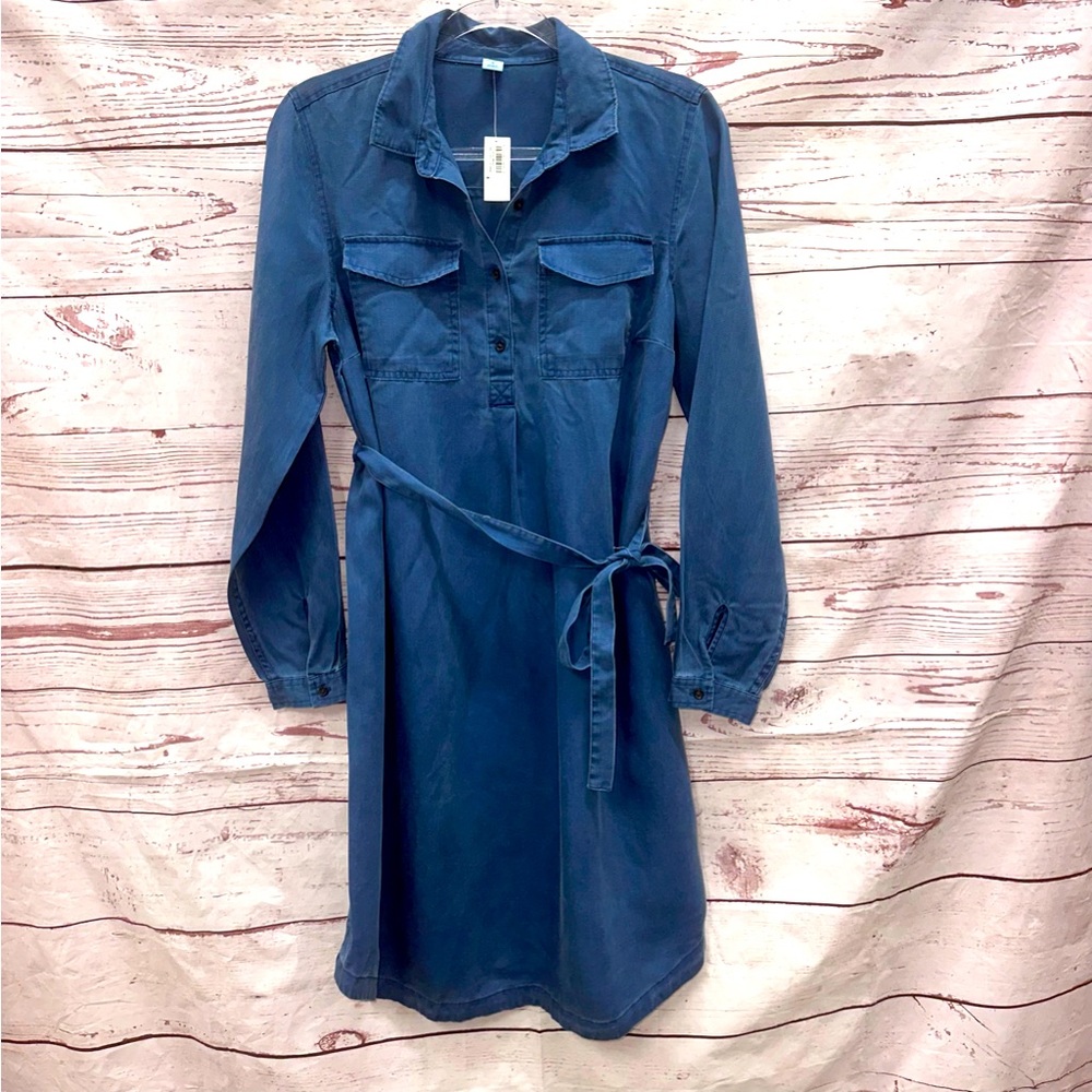 Old Navy Blue Belted Dress Size Medium